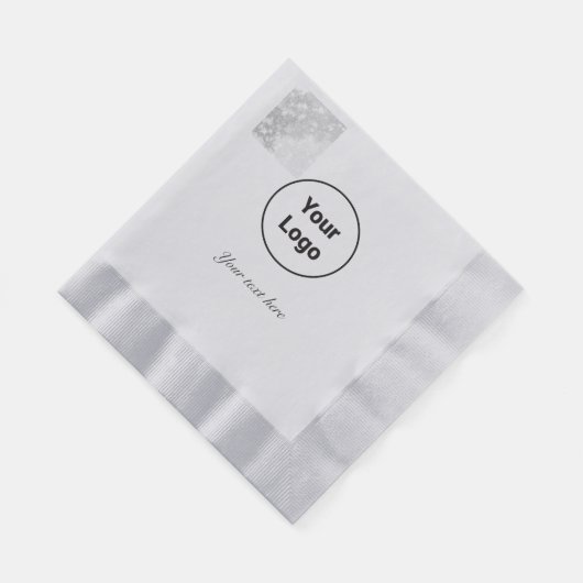 Eenvoudig minimaal elegant aangepast logo hier bed servet (Hoek)