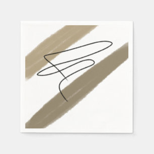 Eenvoudig minimaal elegant aangepast logo hier bed servet
