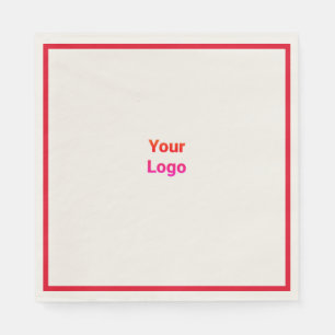 Eenvoudig minimaal elegant aangepast logo hier bed servet
