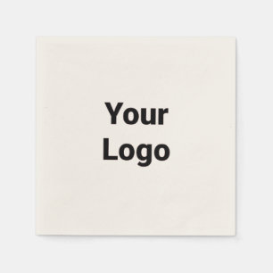 Eenvoudig minimaal elegant aangepast logo hier bed servet