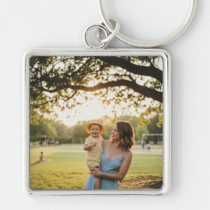 Eenvoudig minimaal elegant aangepast logo hier bed sleutelhanger