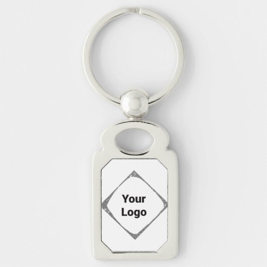 Eenvoudig minimaal elegant aangepast logo hier bed sleutelhanger (Voorkant)