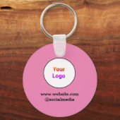 Eenvoudig minimaal elegant aangepast logo hier bed sleutelhanger (Voorkant)