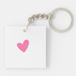 Eenvoudig minimaal elegant aangepast logo hier bed sleutelhanger