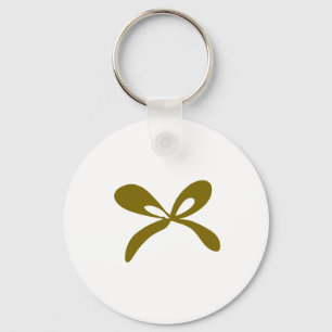 Eenvoudig minimaal elegant aangepast logo hier bed sleutelhanger