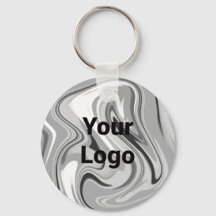 Eenvoudig minimaal elegant aangepast logo hier bed sleutelhanger