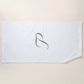 Eenvoudig minimaal elegant aangepast logo hier bed strandlaken (Voorkant)