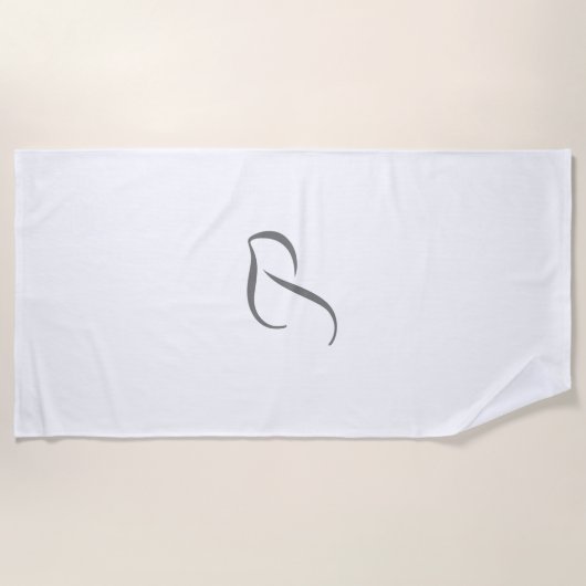 Eenvoudig minimaal elegant aangepast logo hier bed strandlaken (Voorkant)