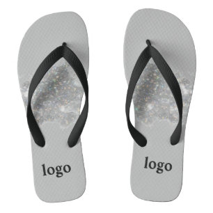 Eenvoudig minimaal elegant aangepast logo hier bed teenslippers