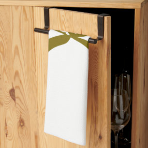 Eenvoudig minimaal elegant aangepast logo hier bed theedoek