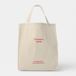 Eenvoudig minimaal elegant aangepast logo hier bed tote bag