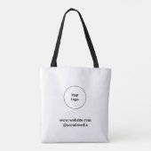 Eenvoudig minimaal elegant aangepast logo hier bed tote bag (Achterkant)