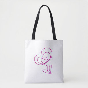 Eenvoudig minimaal elegant aangepast logo hier bed tote bag