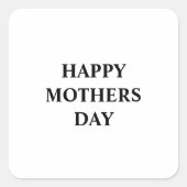 Eenvoudig minimaal elegant aangepast logo hier bed vierkante sticker (Voorkant)