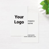 Eenvoudig minimaal elegant aangepast logo hier bed visitekaartje (Bureau)