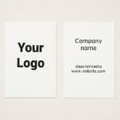 Eenvoudig minimaal elegant aangepast logo hier bed visitekaartje (Voorkant /achterkant)