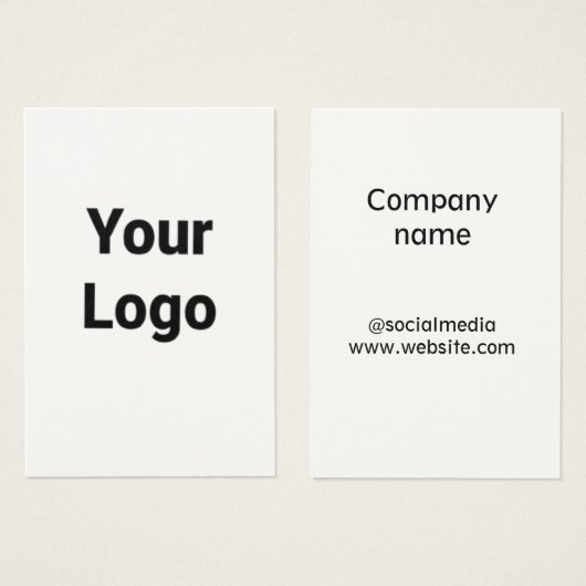 Eenvoudig minimaal elegant aangepast logo hier bed visitekaartje (Voorkant /achterkant)