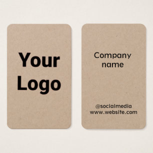 Eenvoudig minimaal elegant aangepast logo hier bed visitekaartje