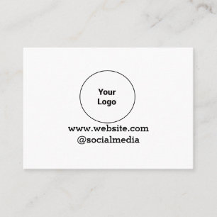 Eenvoudig minimaal elegant aangepast logo hier bed visitekaartje