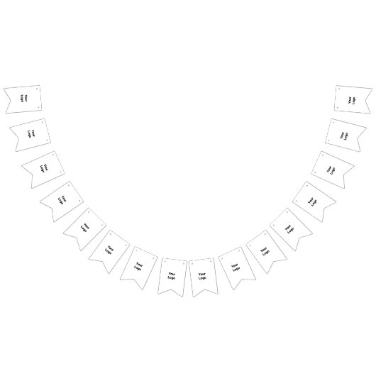 Eenvoudig minimaal elegant aangepast logo hier bed vlaggetjes (Alle)