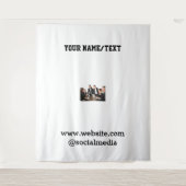 Eenvoudig minimaal elegant aangepast logo hier bed wandkleed (Voorkant)