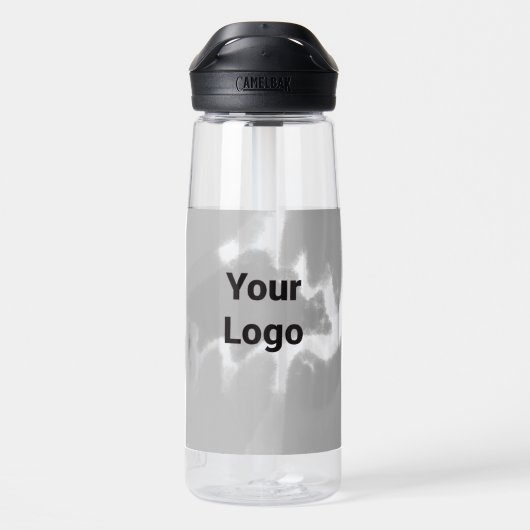 Eenvoudig minimaal elegant aangepast logo hier bed waterfles (Achterkant)
