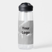 Eenvoudig minimaal elegant aangepast logo hier bed waterfles (Voorkant)