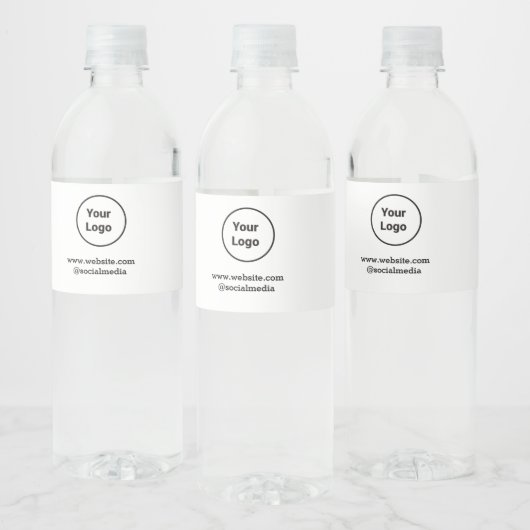 Eenvoudig minimaal elegant aangepast logo hier bed waterfles etiket (Flessen)