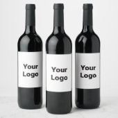 Eenvoudig minimaal elegant aangepast logo hier bed wijn etiket (Flessen)
