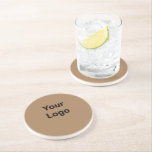 Eenvoudig minimaal elegant aangepast logo hier bed zandsteen onderzetter<br><div class="desc">Ontwerp</div>