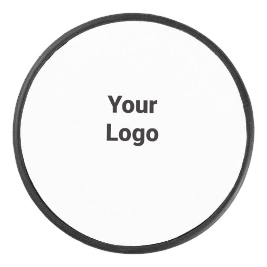 Eenvoudig minimaal elegant aangepast logo hockey puck (Voorkant)