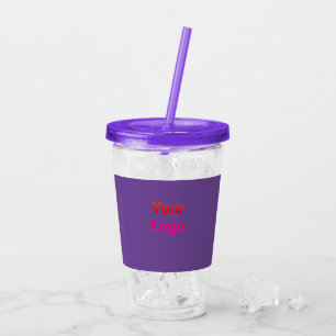 Eenvoudig minimaal elegant aangepast logo in bedri acryl drinkbeker