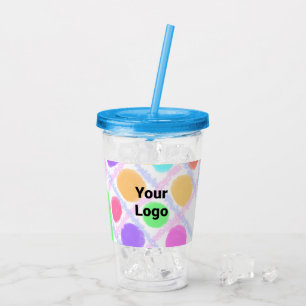 Eenvoudig minimaal elegant aangepast logo in bedri acryl drinkbeker