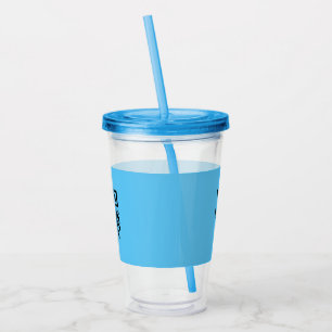 Eenvoudig minimaal elegant aangepast logo in bedri acryl drinkbeker
