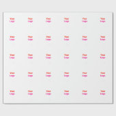 Eenvoudig minimaal elegant aangepast logo in bedri cadeaupapier (Vlak)