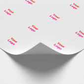 Eenvoudig minimaal elegant aangepast logo in bedri cadeaupapier (Hoek)