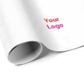 Eenvoudig minimaal elegant aangepast logo in bedri cadeaupapier (Rol Hoek)