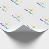 Eenvoudig minimaal elegant aangepast logo in bedri cadeaupapier (Hoek)