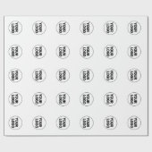 Eenvoudig minimaal elegant aangepast logo in bedri cadeaupapier (Vlak)