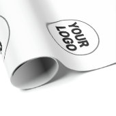 Eenvoudig minimaal elegant aangepast logo in bedri cadeaupapier (Rol Hoek)