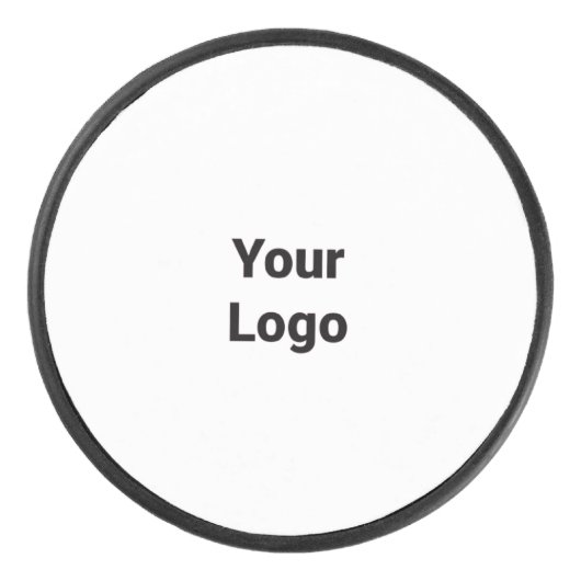 Eenvoudig minimaal elegant aangepast logo in bedri hockey puck (Voorkant)