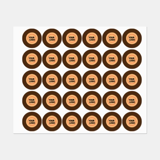 Eenvoudig minimaal elegant aangepast logo in bedri labels (Vel)