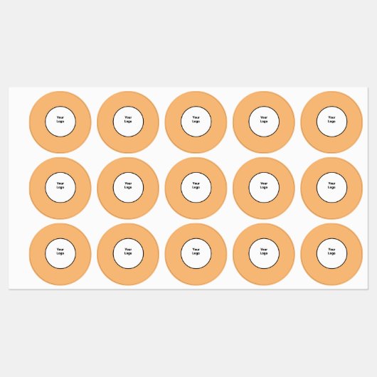 Eenvoudig minimaal elegant aangepast logo in bedri labels (Vel)