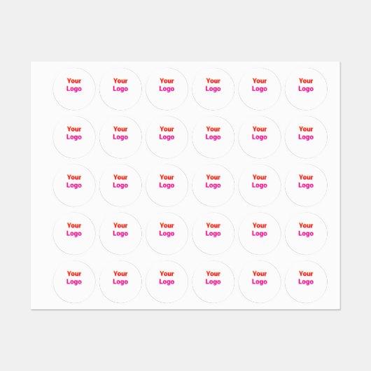 Eenvoudig minimaal elegant aangepast logo in bedri labels (Vel)