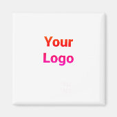 Eenvoudig minimaal elegant aangepast logo in bedri magneet (Voorkant)