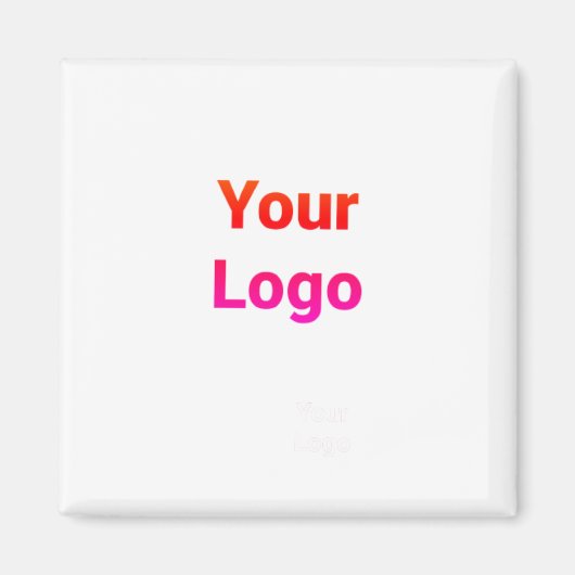 Eenvoudig minimaal elegant aangepast logo in bedri magneet (Voorkant)