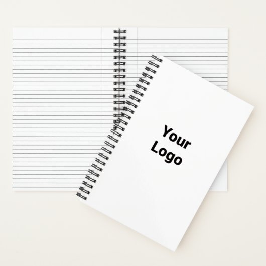 Eenvoudig minimaal elegant aangepast logo in bedri notitieboek (Binnen)