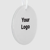 Eenvoudig minimaal elegant aangepast logo in bedri ornament (voorkant)