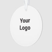 Eenvoudig minimaal elegant aangepast logo in bedri ornament (voorkant)