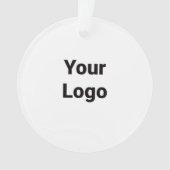 Eenvoudig minimaal elegant aangepast logo in bedri ornament (voorkant)